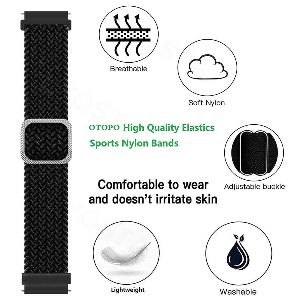 20/22mm Watchband For Garmin Venu SQ 2 Vivoactive 3/4 Strap Wristband For Forerunner 965 265 745 255 Braided Nylon Bracelet Belt