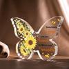 Unique Butterfly-shaped Acrylic Plaque Sunflowers - Stunning Addition To Party Table