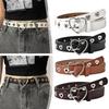Y2K Belt Hollow Heart Buckle Belt For Fashion Women Girls Gothic Dress PU Casual Jeans Belt Bel H2Q3