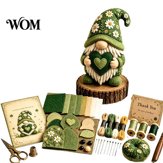 Sea Animal Supplies Kit DIY Patchwork Doll Kit, Handmade Gnome Sewing Set Cloth for Home Decor, Fabric Cartoon Dragon Crafts Beginner Decorative