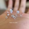 Серьги-гвоздики Beixi S999 из стерлингового серебра с цирконием - Супер блестящие, белые и фиолетовые, универсальные для хряща, удобные для сна