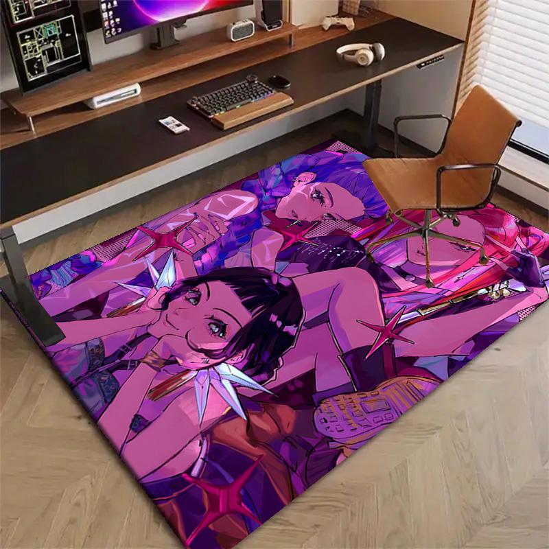1pc KPop Demon Hunters3 Design Printed Area Rug Carpet for Bedroom Living Room Home Decor Rugs Mat Non Slip Mat Rug for Bedside