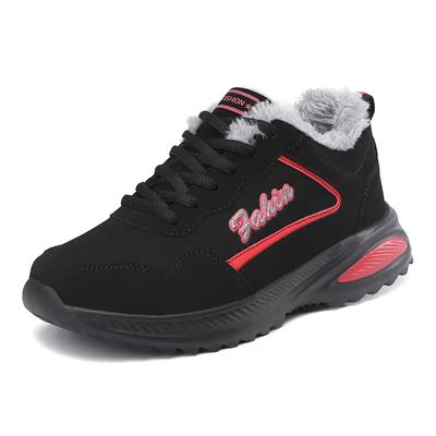 Мода 2025Женские хлопковые туфли Кроссовки на толстой подошве Модные плюшевые теплые беговые повседневные туфли Женские теннисные роскошные женские вулканизированные туфли