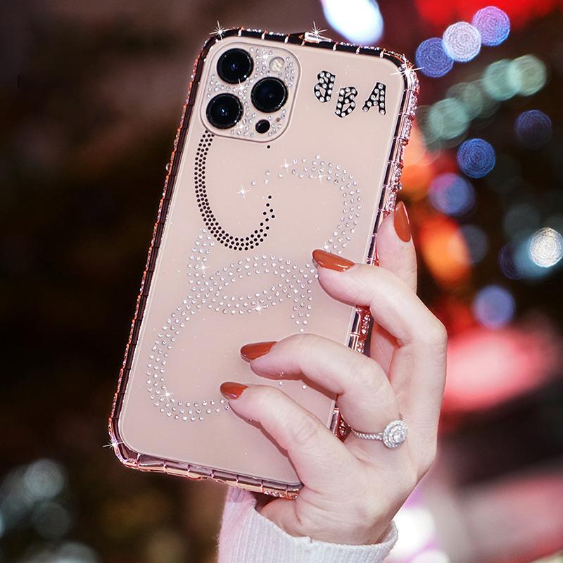 Rhinestone Metal Bumper Case Glitter Diamond Phone Cover For iPhone 13 Pro Max 13 Mini Case 12 11 Pro Max Funda New