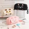 Органайзер для канцелярских принадлежностей Cute Cat, вместительная сумка для ручек, переносной чехол для ручек