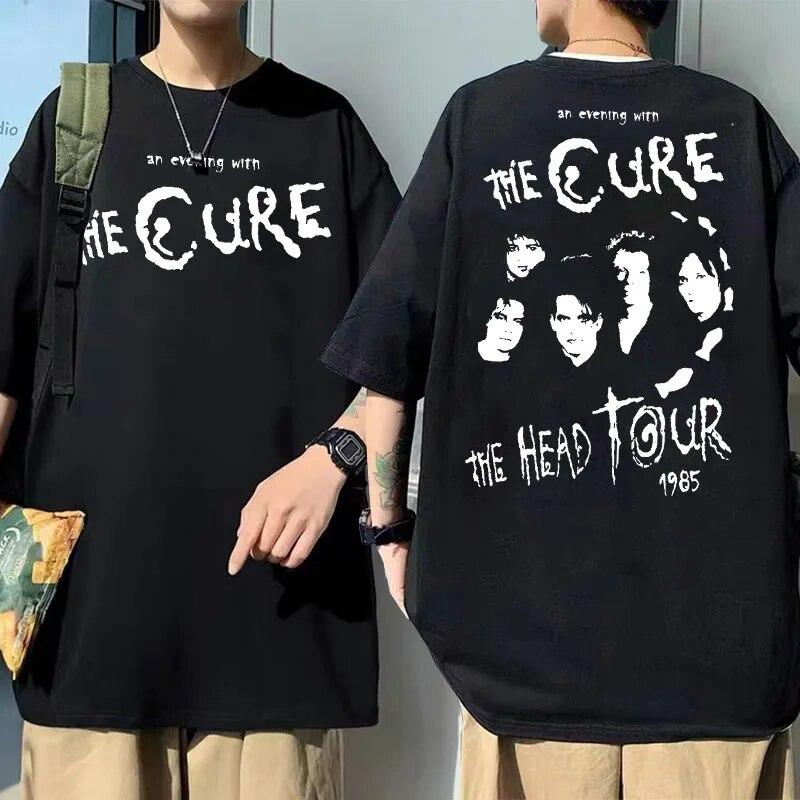 Рок-группа The Cure The Head Tour футболка с графическим принтом унисекс женская футболка большого размера в стиле панк унисекс футболки с круглым вырезом унисекс винтажная футболка