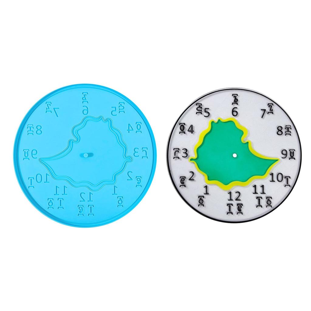 Гибкая форма для эпоксидной смолы, прочная силиконовая форма, Эфиопская карта, форма для украшения часов, идеально подходит для любителей DIY