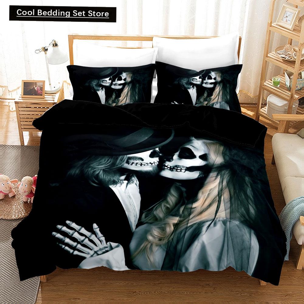Sexy Beauty Skeleton Girl Bedding Set 3d Duvet Cover Polyester Comforter Cover Twin Queen King Single Size Luxury Fashion Gift