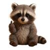 Soft Emotional Support Plush Toy Realistic Cow/Raccoon Cute Plush Toy Doll Companion Healing Panda Finger Plush Animal Toy