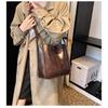 Ielgy Large-Capacity Bag High-End Textured Messenger Bag Fashionable All-Match One-Shoulder Armpit Bucket Bag