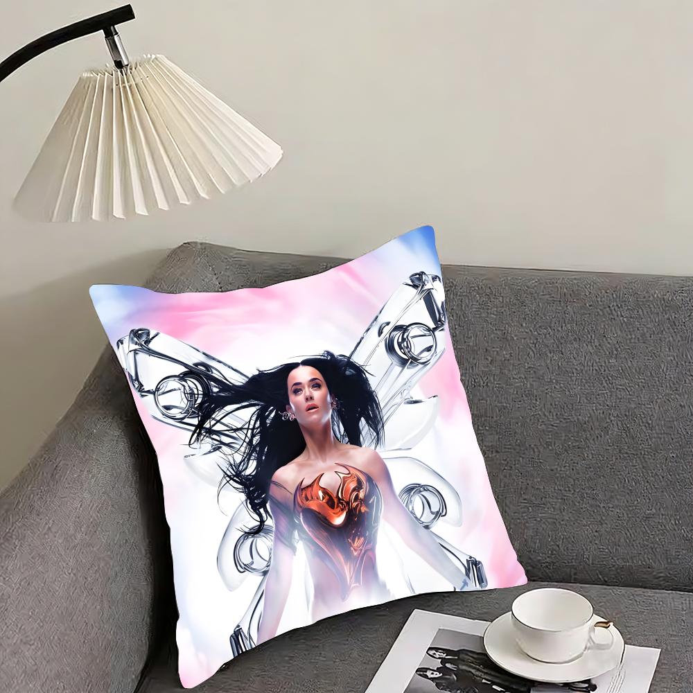 Singer K-Katy P-Perry 1432 Hot Album Cushion Cover Reversible Plush Pillow Cover – For car, sofa, bedroom, perfect as a gift.