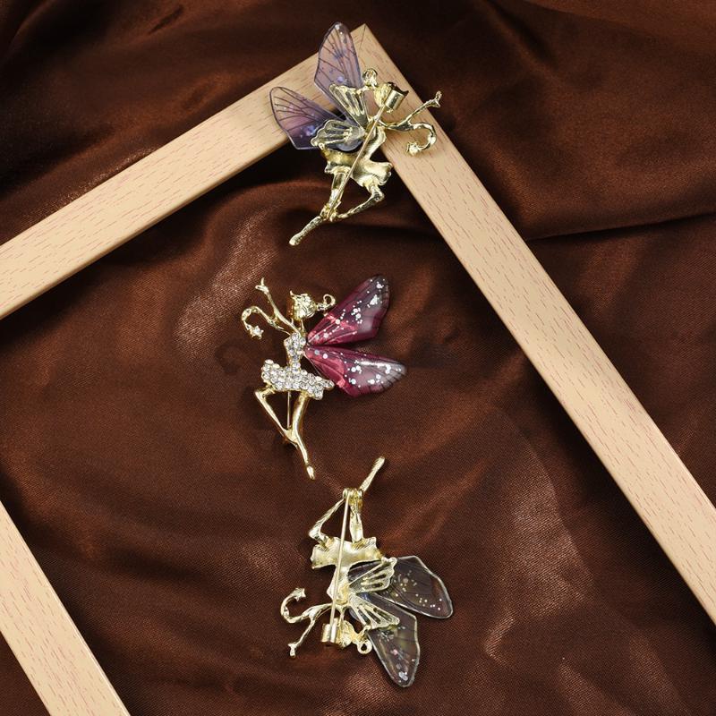 1 шт. женская брошь со стразами и блестками, брошь в форме ангела, подарки