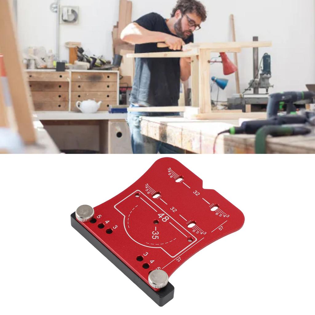 Cabinet Door Hinge Jig 35mm  Hardware Drilling Marking Template Aluminum Alloy Cabinet Hardware Marking Template