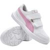 Puma Evolve Court V Jr Versatile Comfortable Low-Top Kids Skate Shoes Kids Sneaker White Pink 404315-02