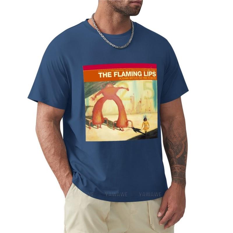 Flaming Lips Yoshimi Battles The Pink Robots Sticker T-Shirt sports fan t-shirts summer tops mens graphic t-shirts hip hop