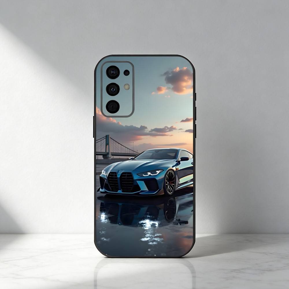 Чехол для телефона M4 Classic Sport Cars для Samsung S25, S24, S21, S22, S23, S20, Ultra, S26, Plus, Fe, Note, 5G Черный