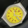 JAPAN 6309A VINTAGE SEIKO 5 AUTOMATIC MENS YELLOW COLOR DIAL WATCH A702739-1 R210-a702739