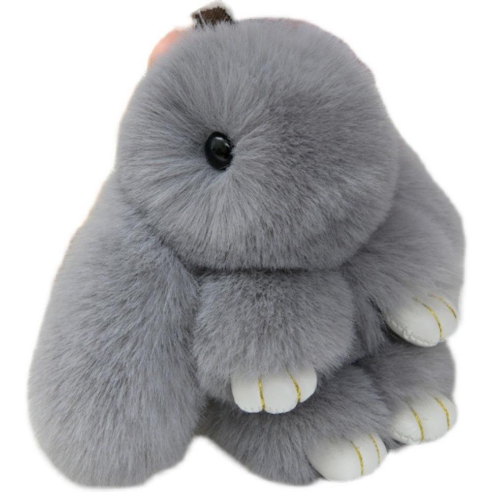 Fluffy Rabbit  Key Chain Pompon Bag Pendant Soft Pom Jewelry  Gifts