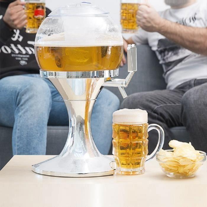 Distributeur de Bière Réfrigérant - TELE SHOPPING - Capacité 3,5 L - Robinet pratique