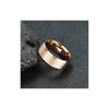 [Rockyu] jewelry brand Popularity ring pink gold men's Flat beating 8mm wide fashion titanium ring No. 18