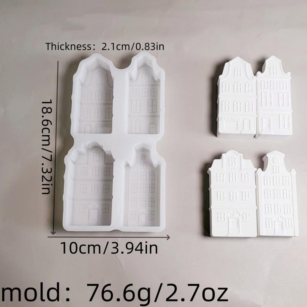 Гибкая силиконовая форма в виде домика для Resin Art, изготовления конфет, декоративных украшений, инструмент для рукоделия, дизайн с легким извлечением