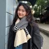 New Couple Style Ins Houndstooth Plaid Scarf for Women Winter Korean Style Versatile Student Warm Scarf for Men