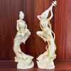 Home Decoration Accessories Ivory Fruit Wood Carving Dunhuang Flying Beauty Ornament Chinese Classical Living Room Decorations