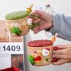 Творческий рождественский керамический стаканчик с крышкой, дорогой мультяшный милый офисный стаканчик для воды, подарочная коробка, сувенир