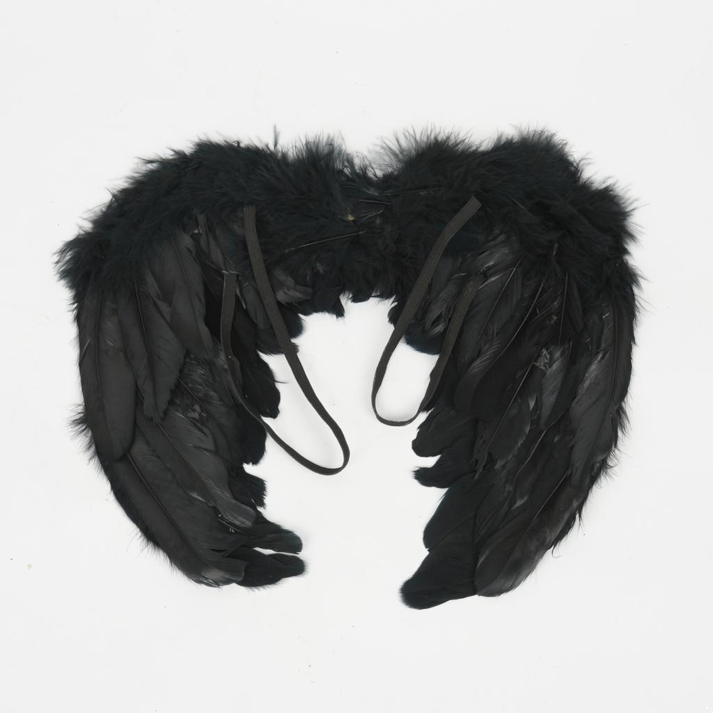 Крылья ангела с перьями для взрослых и детей, Хэллоуин, Рождественская вечеринка, косплей, наряд, реквизит