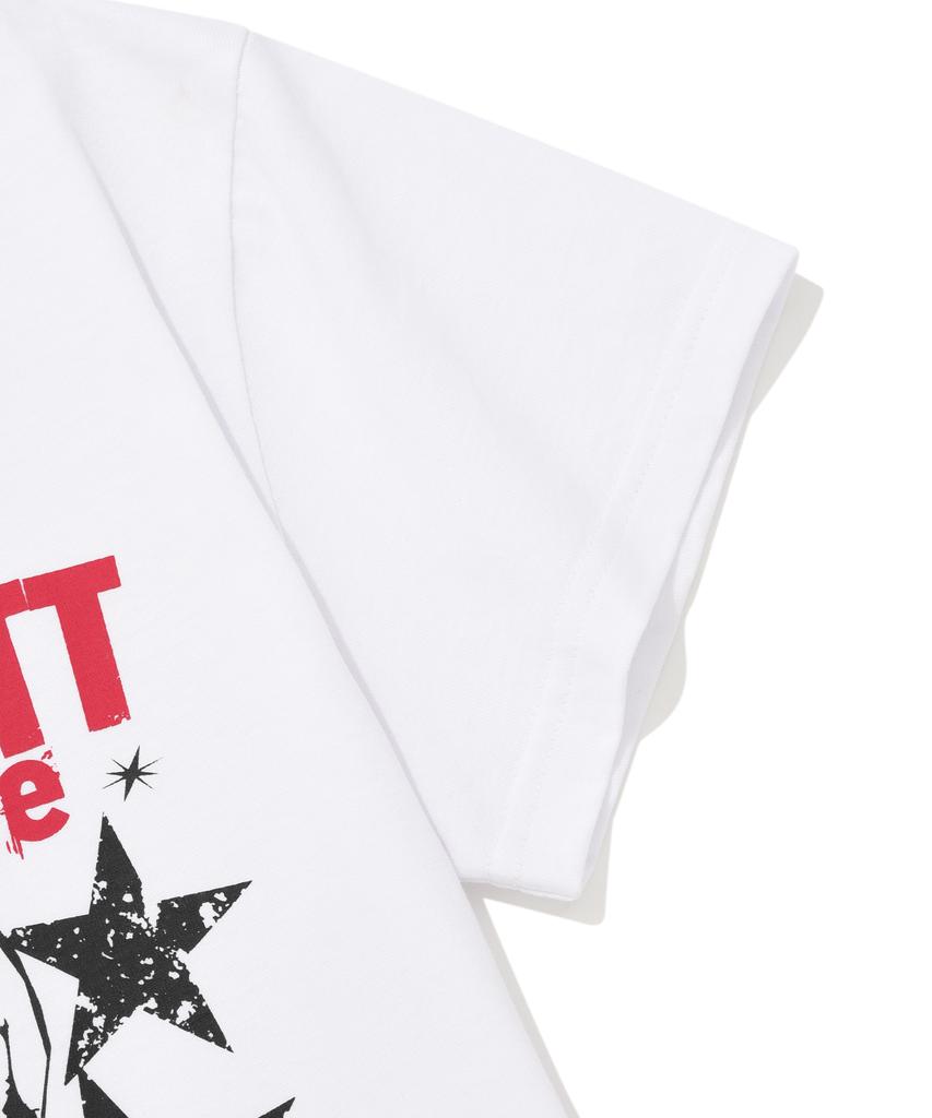 FALLETT Self-Love Crop Short Sleeve Tee White