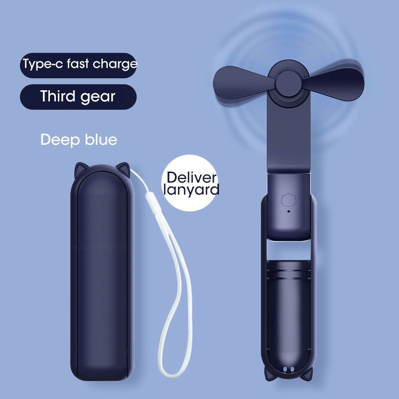 2000 мАч летние мини-ручные вентиляторы портативный карманный складной электрический вентилятор для студенческого общежития офиса перезаряжаемый вентилятор