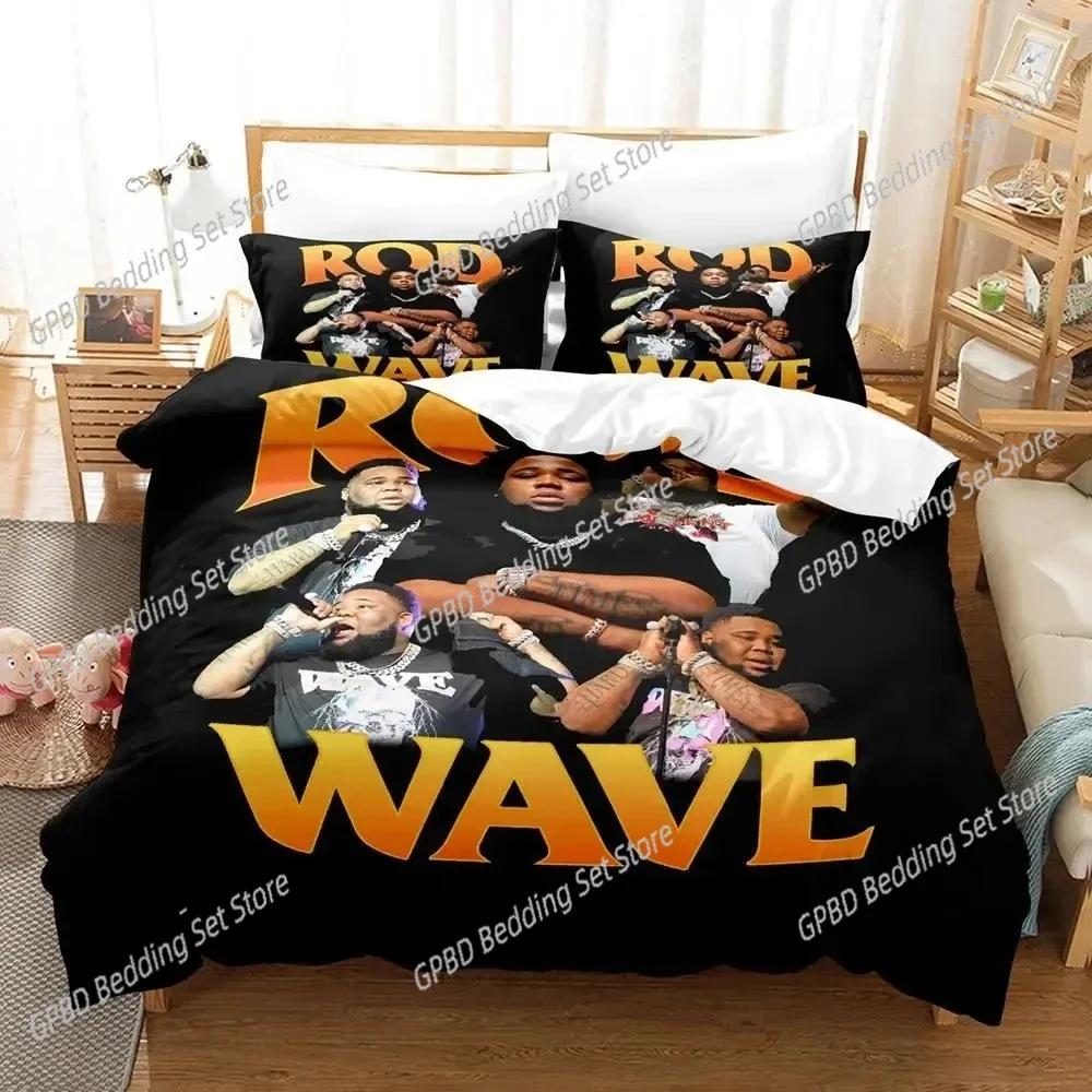 3D Печать Комплект Постельного Белья с Раппером Rod Wave Для Спальни Мягкие Современные Покрывала Удобное Детское Пододеяльник Чехол для Одеяла и Наволочка