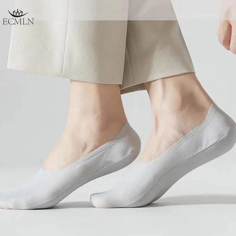 Men's Invisible Boat Socks Summer Thin Shallow Mouth Short Socks Solid Color Towel Bottom Sweat-absorbent Hollow No-fall Ice Stockings