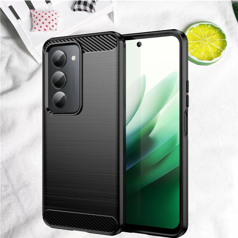 Чехол-накладка для Redmi 15 5G Xiaomi Redmi 15 5G Capas Противоударный Бронированный Бампер Задняя Крышка из Углеродного Волокна ТПУ Мягкая Крышка Redmi 15 5G Fundas
