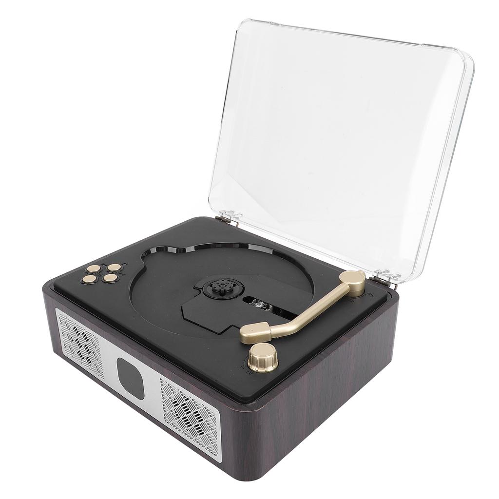 Винтажный CD-плеер с двумя динамиками HiFi, настольный BT-плеер с поддержкой SPDIF, USB, AUX, аккумуляторная батарея