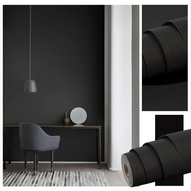 Solid Color Self-adhesive Simple Warm Bedroom Living Room Decor Waterproof Background Wall Paper Furniture Renovation