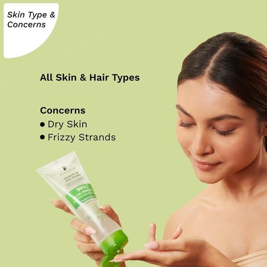 PILGRIM Korean 99% Pure Aloe Vera Gel 200 мл с витамином E и витамином B5 для лица и волос | Увлажняет и успокаивает кожу | Кондиционирует и смягчает волосы