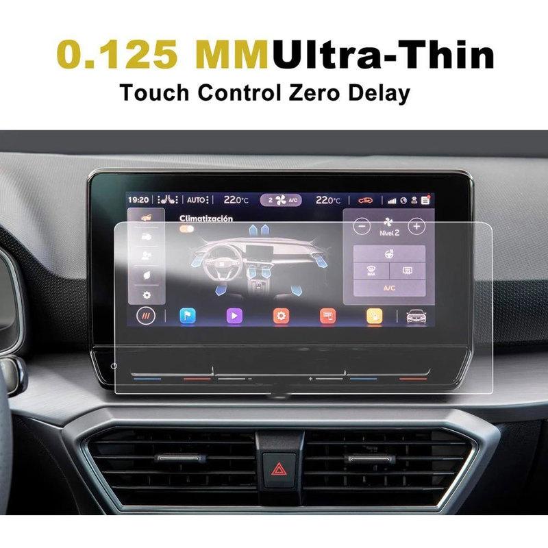 2PCS PET Screen Protector For Leon MK4 Navi System 10 Inch Car Multimedia Radio Display Auto Interior Accessories