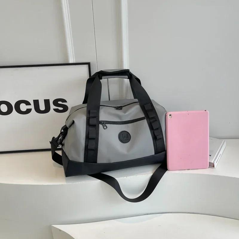 Женские дорожные сумки большой вместимости, мягкая, высококачественная, повседневная, однотонная, на молнии, Оксфорд