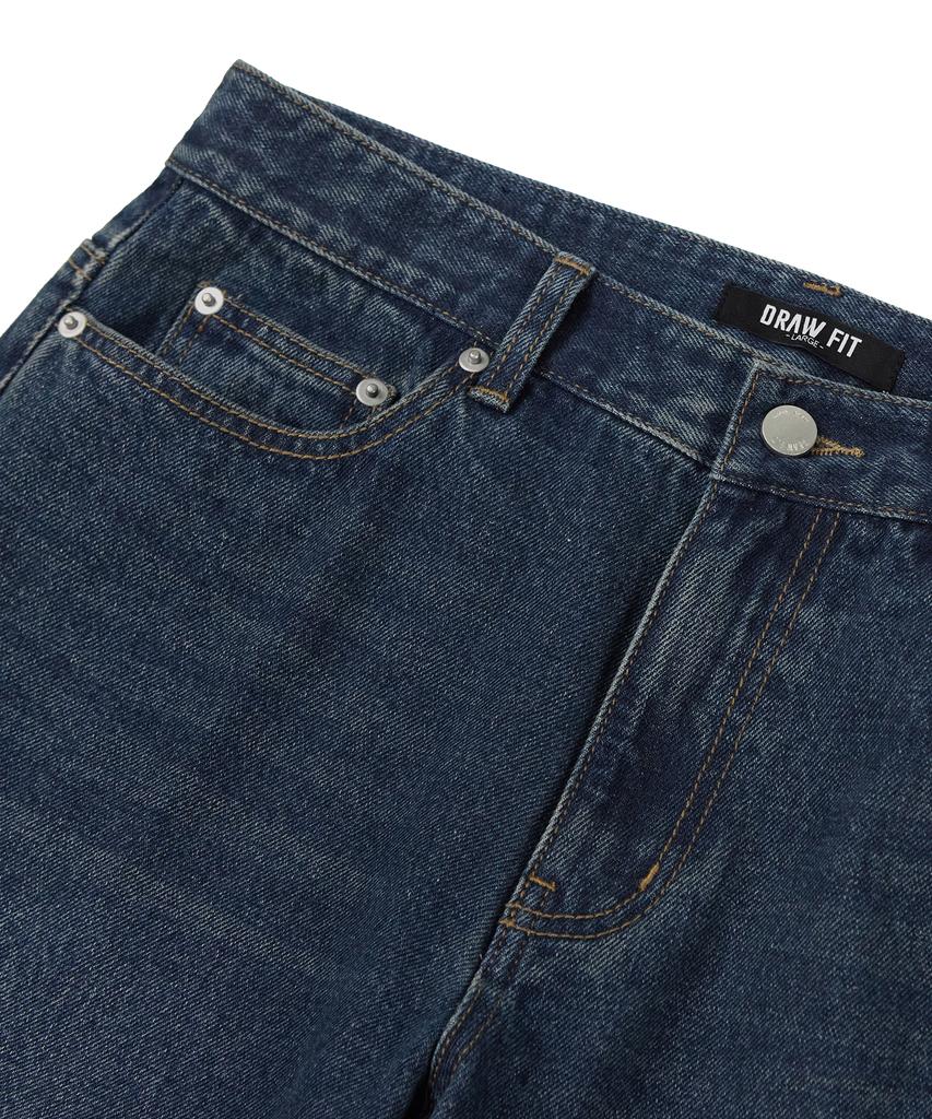 DRAW FIT Usual Tapered Denim Pants [Blue]