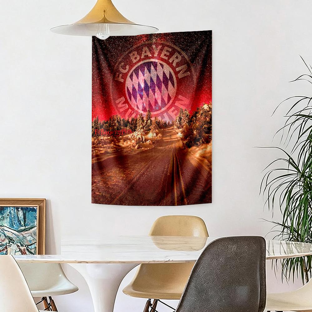 Fc Bayern Munich Wall Decor Tapestry Art For Pet Memorial Birthdaywedding Party Backdrop Family Gift