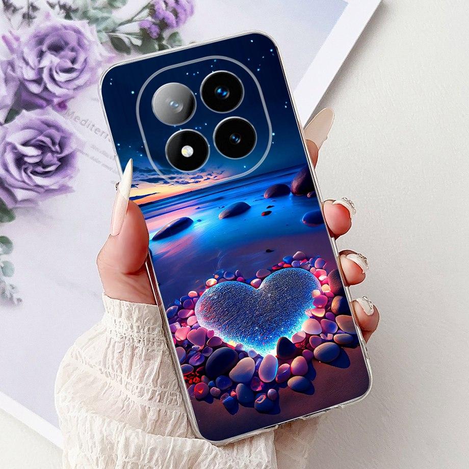 Soft Liquid Silicone Back Cover For Xiaomi Redmi Note 14 Pro Plus Phone Case Marble Gothic Style Bumper For Redmi Note 14 4G 5G