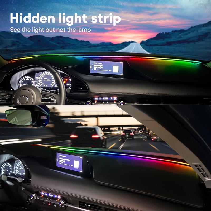 Front Windshield 137cm Control Remote Symphony Lamp For Mazda 3 BP Axela 2024 2025 Car LED Ambient RGB
