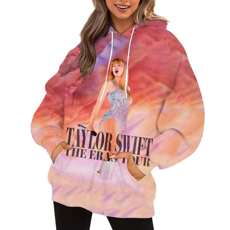 Autumn 3D Taylor Swift Printed Hoodies Fashionable Casual Sports Long Sleeved Men's Hooded Sweatshirts