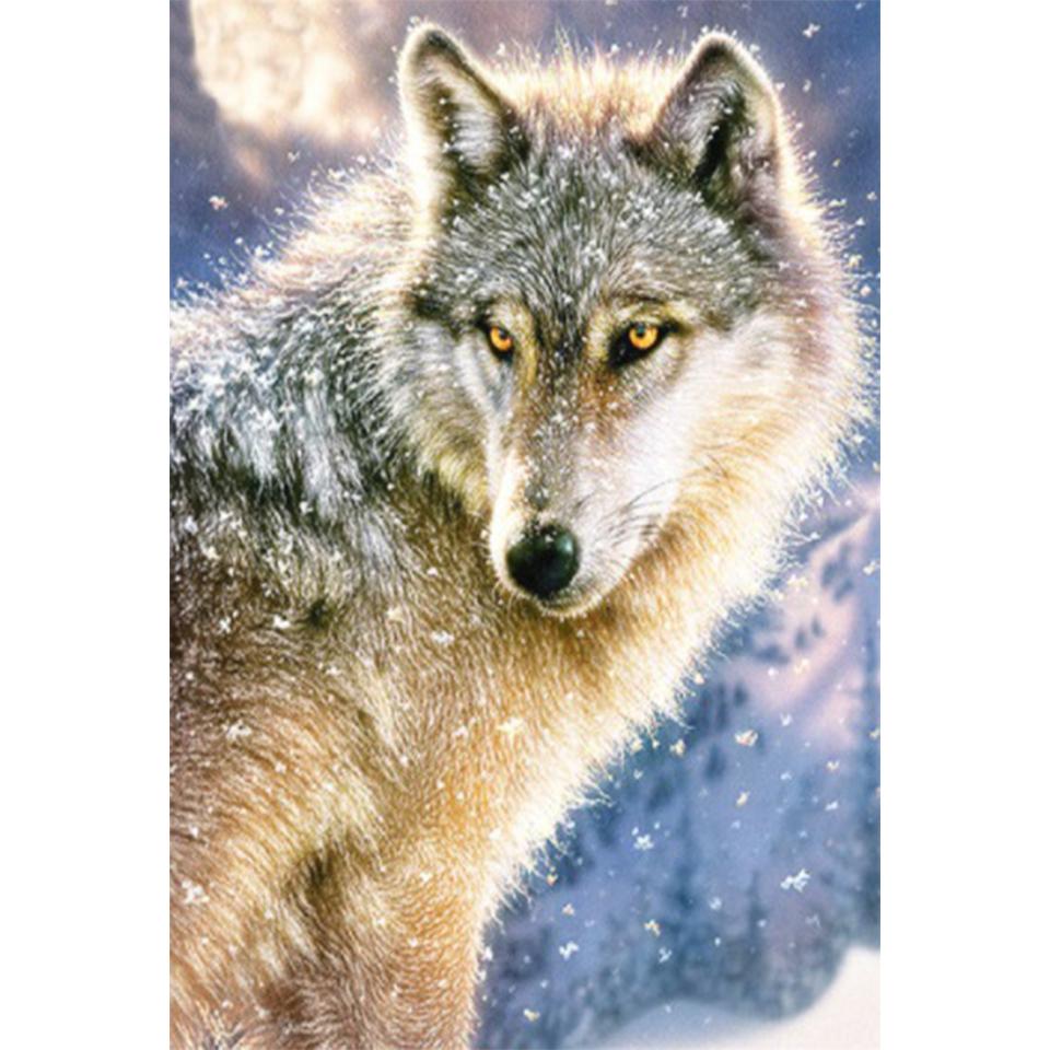5D DIY алмазная живопись горный хрусталь животное полная алмазная вышивка волк художественная картина мозаика набор для вышивки крестом украшение дома подарок