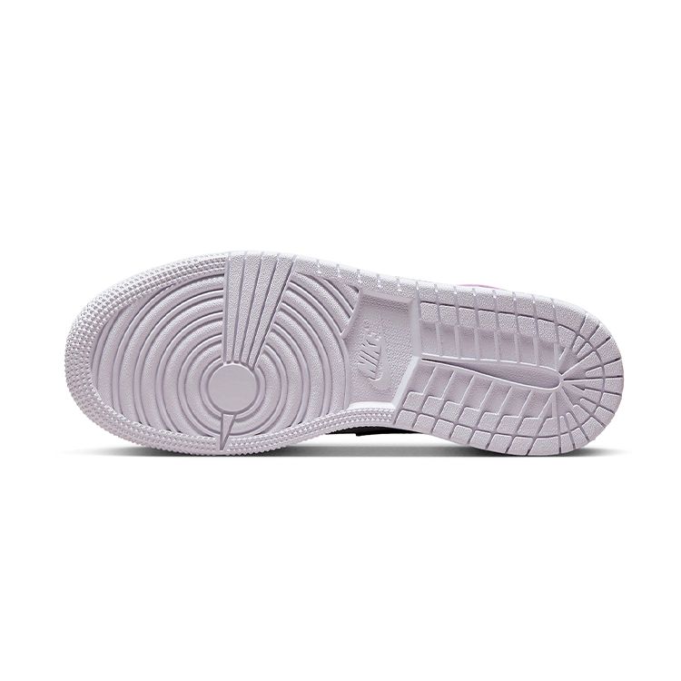 Кроссовки Air Jordan 1 Mid GS Barely Grape для детей Фиолетовый Черный Белый DQ8423-501
