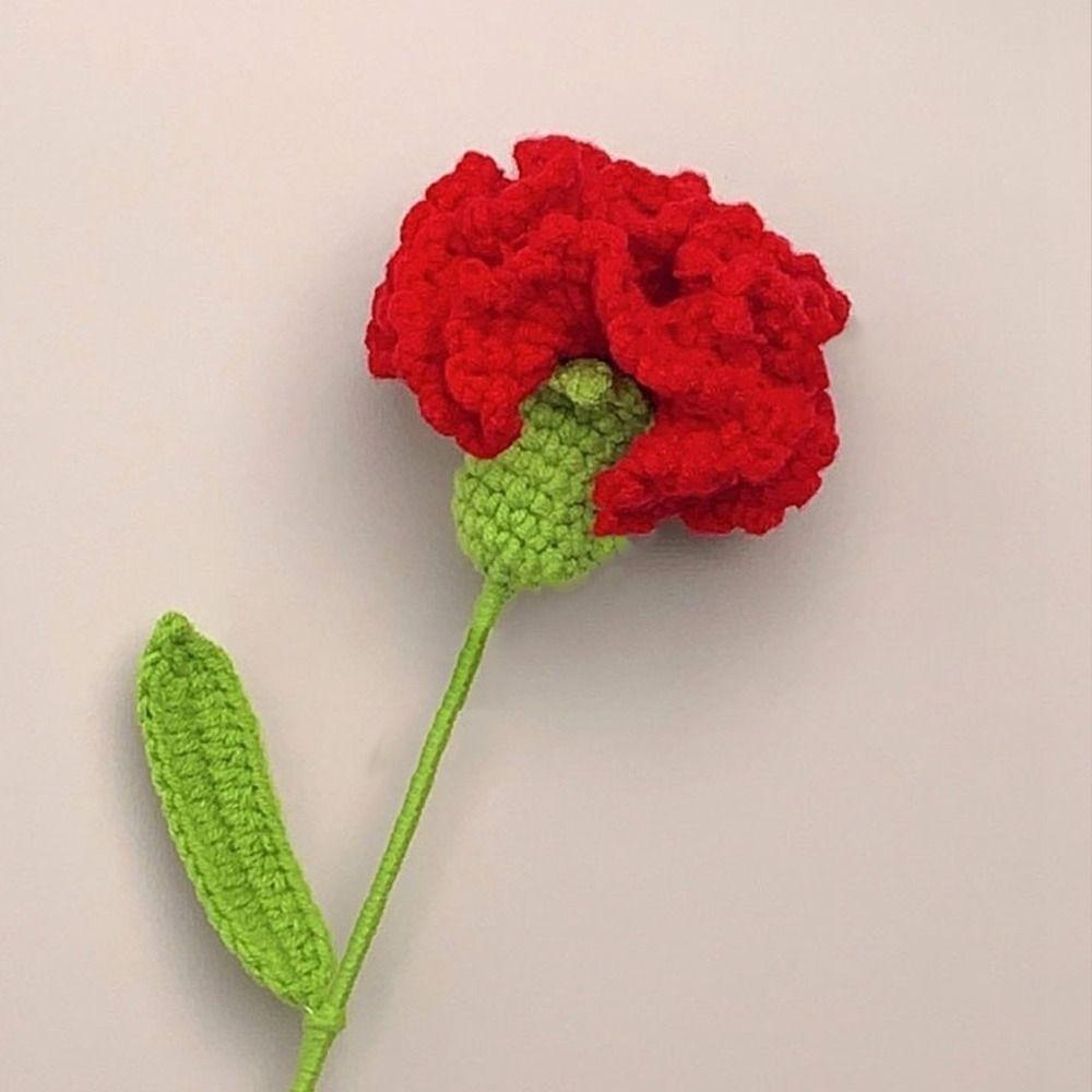 Букет ручной вязки на День матери. Самодельные искусственные цветы. Разноцветный свадебный букет.