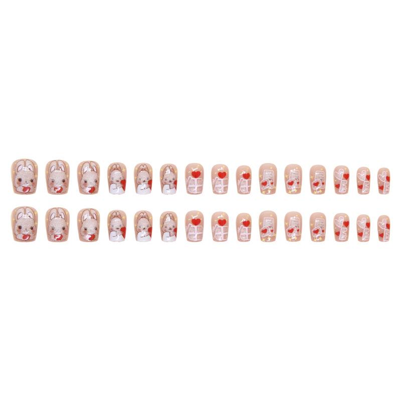 Cat's eye wears nail gift, manicure bunny nail patch wears nail envelope, finished nail piece, love 30 pieces