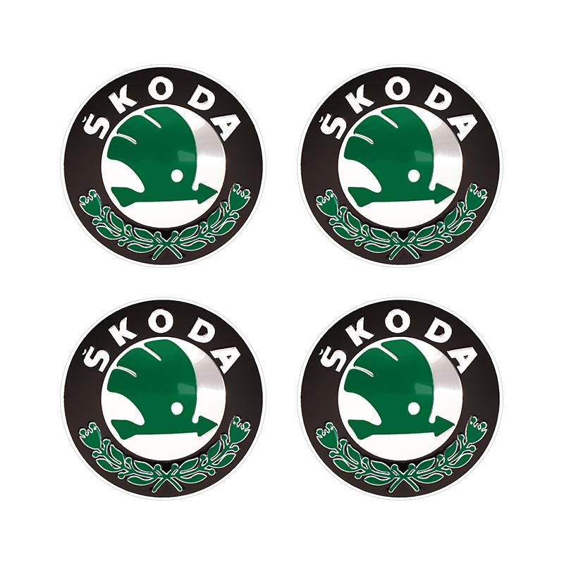 4Pcs 55/65mm Car Wheel Center Hub Caps Emblem Covers For Skoda Octavia Superb Rapid Kodiaq Karoq Fabia Kamiq Enyaq Citigo Vision dnfg75