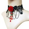Хэллоуин Женщины Девушка Ретро Готический Панк Стиль Ожерелье Браслеты Черное Кружево Шеи Цепи Воротник Заявление Колье Викторианский Стимпанк Ювелирные Изделия